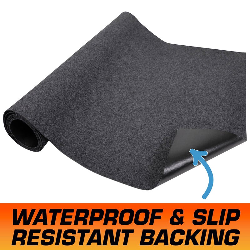 Armor All Garage Floor Runner Mat, (108" x 30'), Protects Surfaces, Transforms Garage, Absorbent, Waterproof, Durable, Trimmable (USA Made) (Charcoal) - Image 5